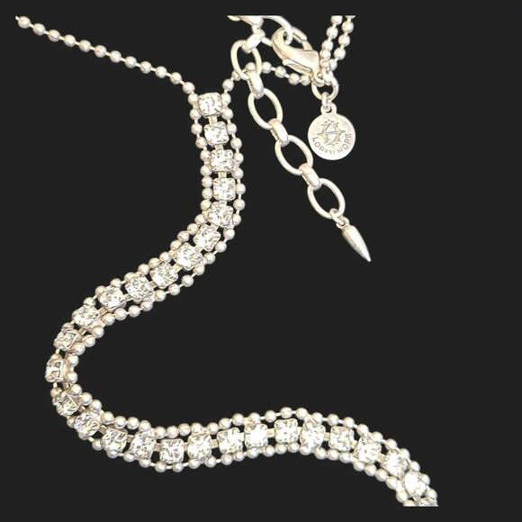 Rare Loren Hope Crystal Rhinestone Y-drop Necklace 18-20" + 15"‎ Drop - Picture 10 of 13